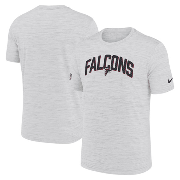 Men's Atlanta Falcons White Sideline Velocity Stack Performance T-Shirt